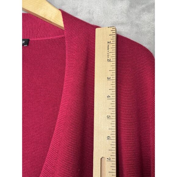 Eileen Fisher Sweater Womens Large Pink Open Front Cardigan Tencel Silk Blend - Picture 6 of 8